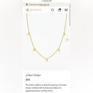 GORJANA Gold 5 Disc Choker